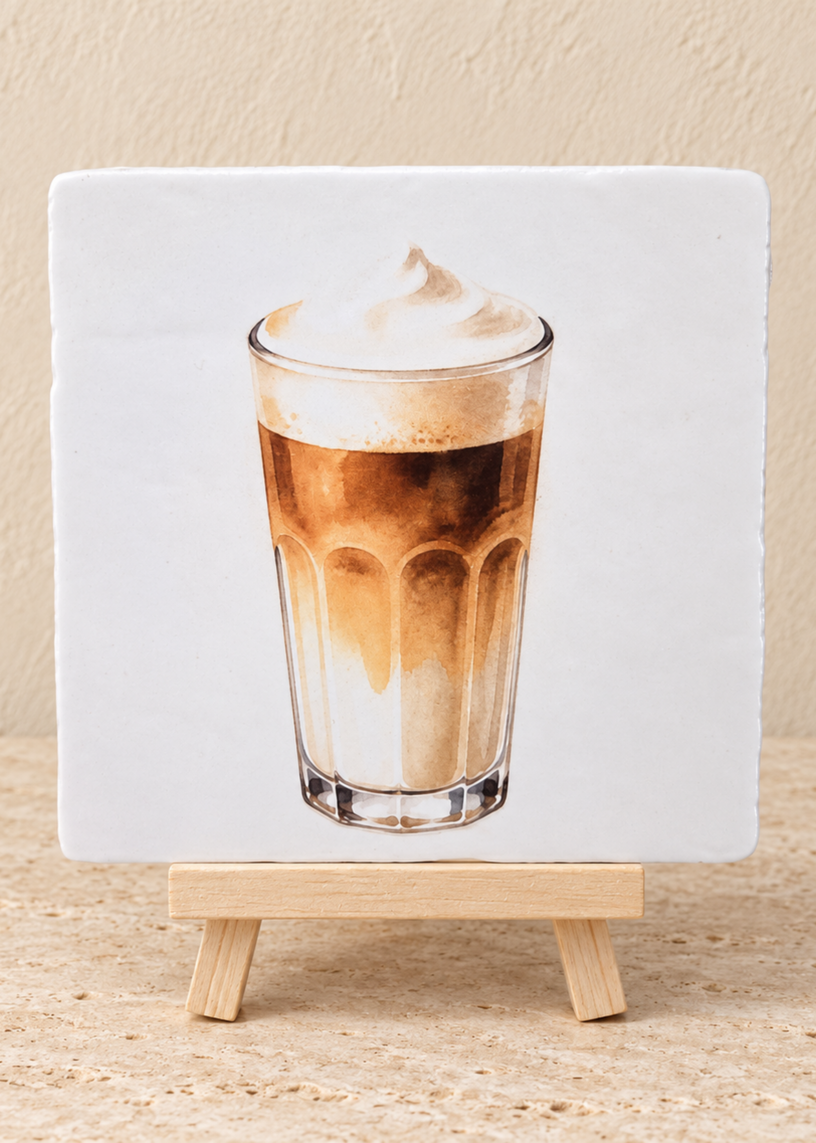 Tegel Quotes Latte op een tegel | Koffie tegeltje voor koffieliefhebbers