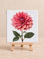 Tegel Quotes Roze dahlia op keramische tegel