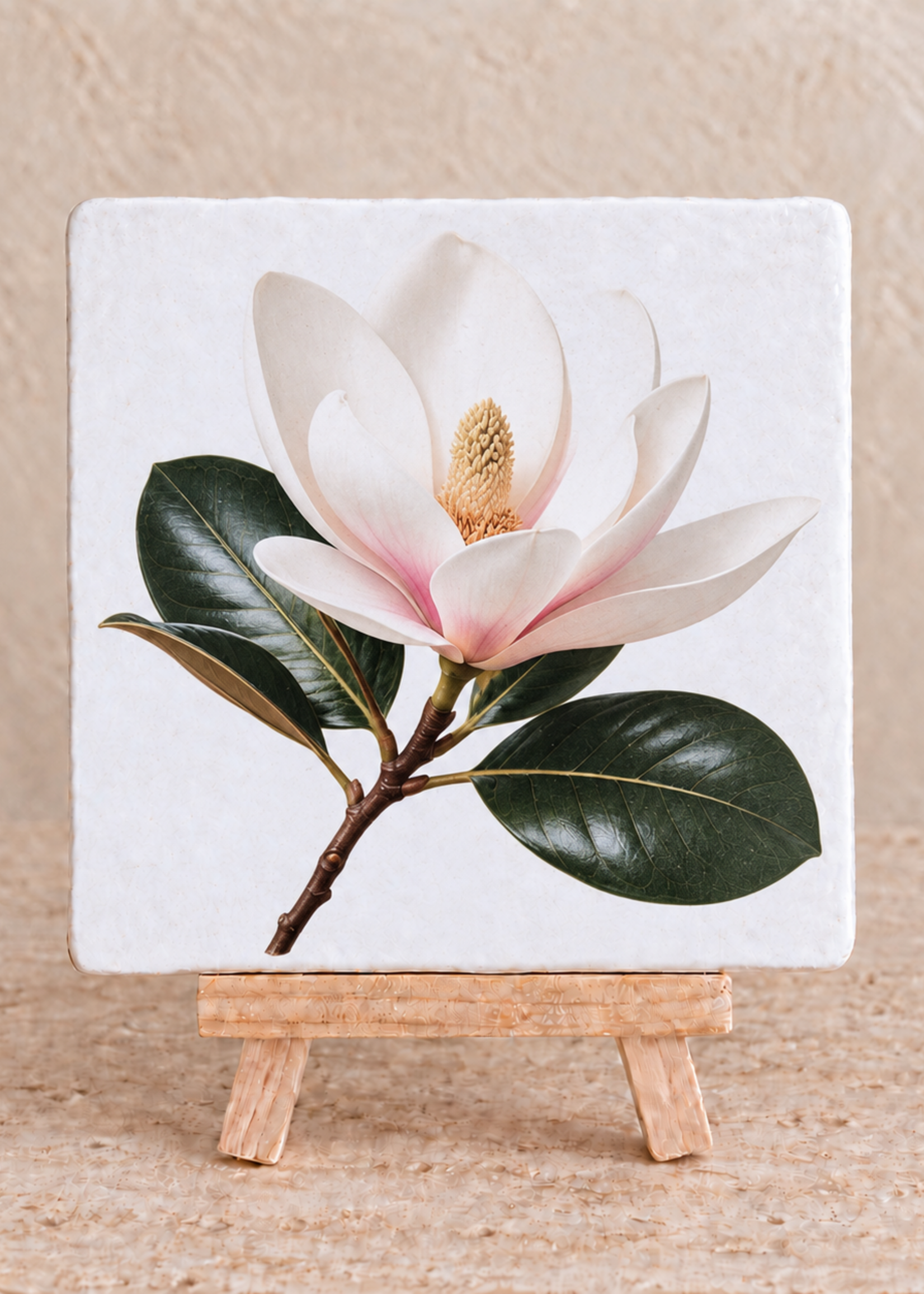 Tegel Quotes Magnolia op een tegel | Elegant & romantisch bloementegeltje