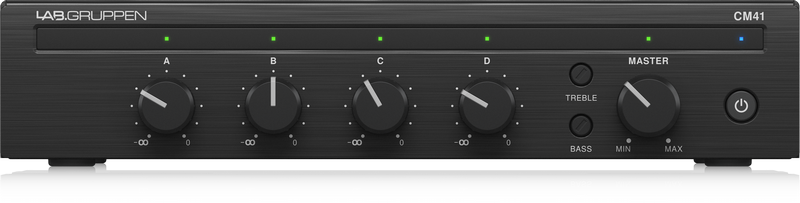 Lab Gruppen Lab.Gruppen CM41 Commercial Mixer with 4 Inputs and 1 Output