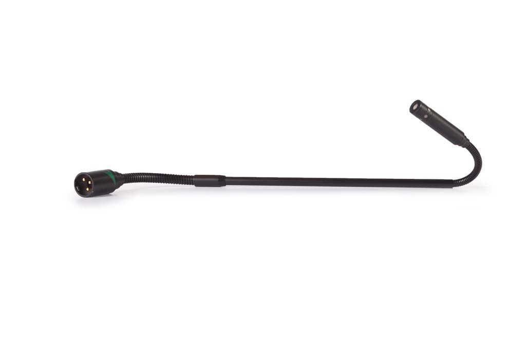 GreenGO Electret gooseneck microphone, 300mm, 12-52V