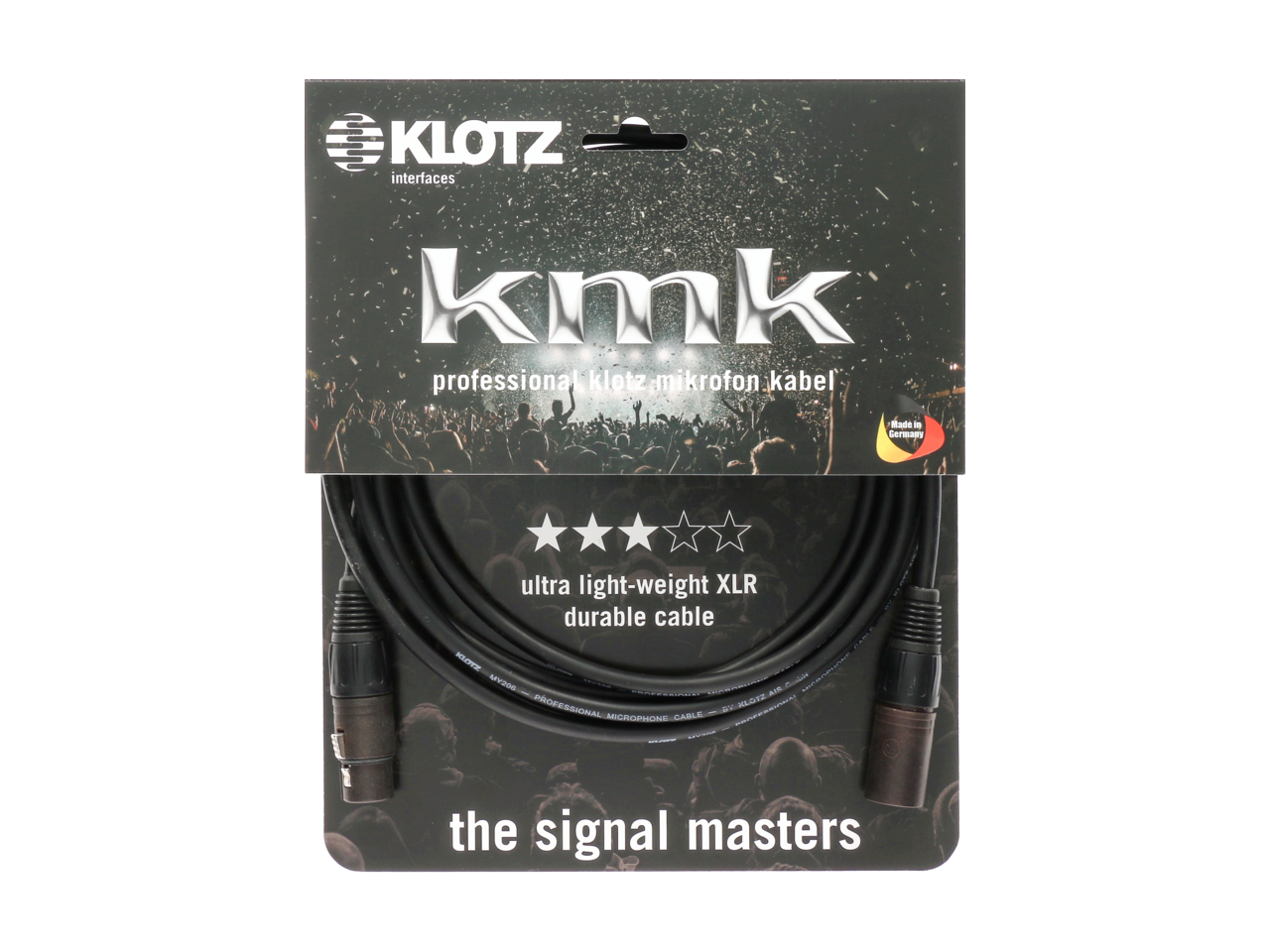 KLOTZ KMK - 10 meter professional microphone cable KMK - lightweight and tough with Neutrik compound XLR