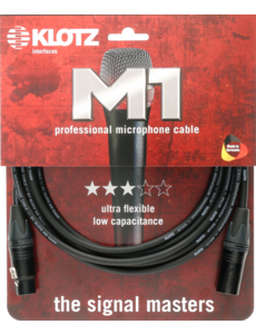 KLOTZ M1 Mic Cable 1 meter - zwart