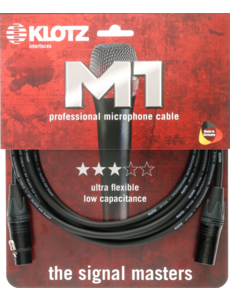 KLOTZ M1 Mic Cable bk 7,5 meter- zwart