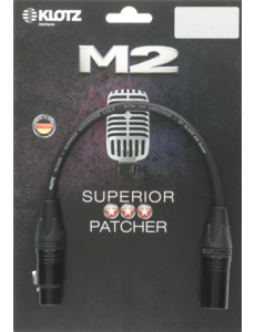 KLOTZ M2 Mic Cable bk 0,3m