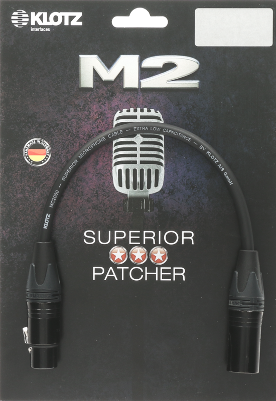 KLOTZ M2 Mic Cable bk 0,6m