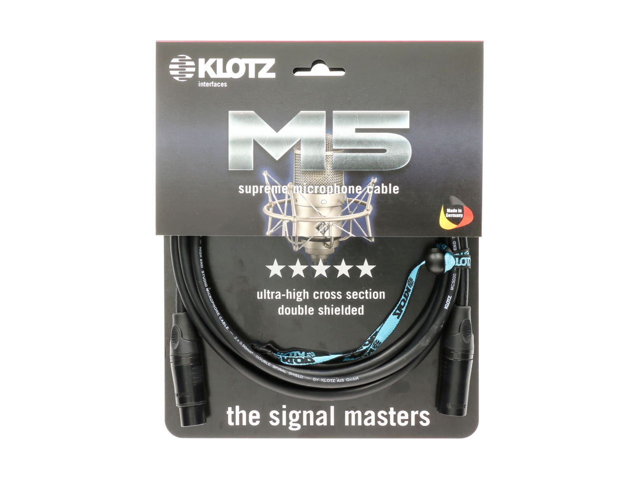 KLOTZ M5 Microfoon Kabel bk 0,6m met Klotz connector