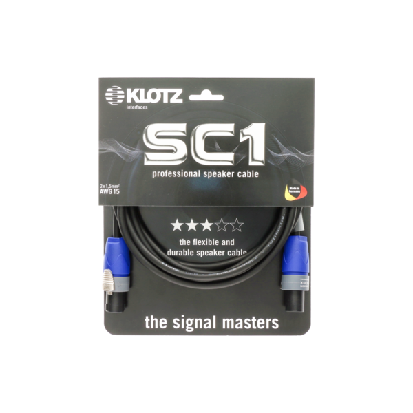 KLOTZ SC-1 Speaker Cable black 1m