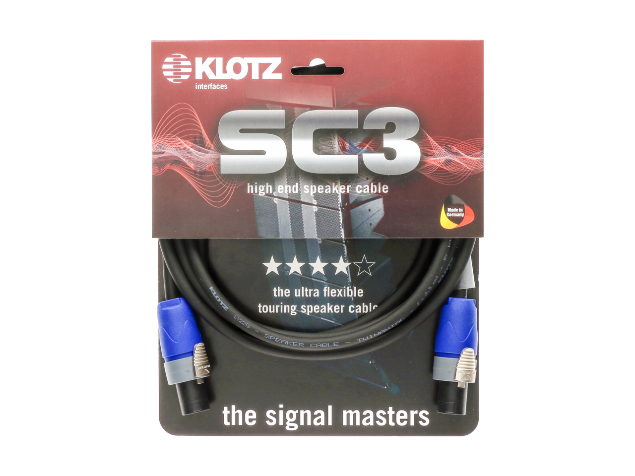 KLOTZ SC-3 Speaker Cable black 3m