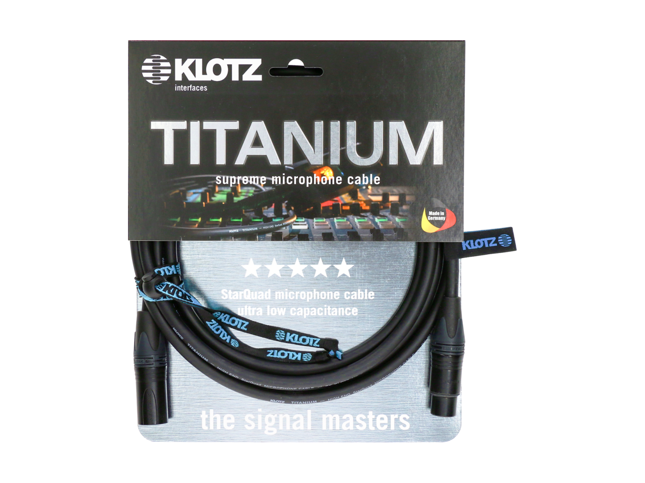 KLOTZ Titanium Mic Cable bk 30m