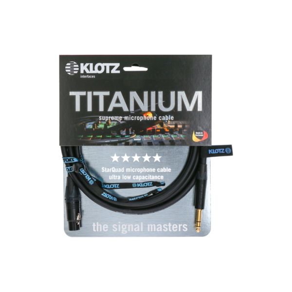 KLOTZ Titanium audio cable bk 7,5m