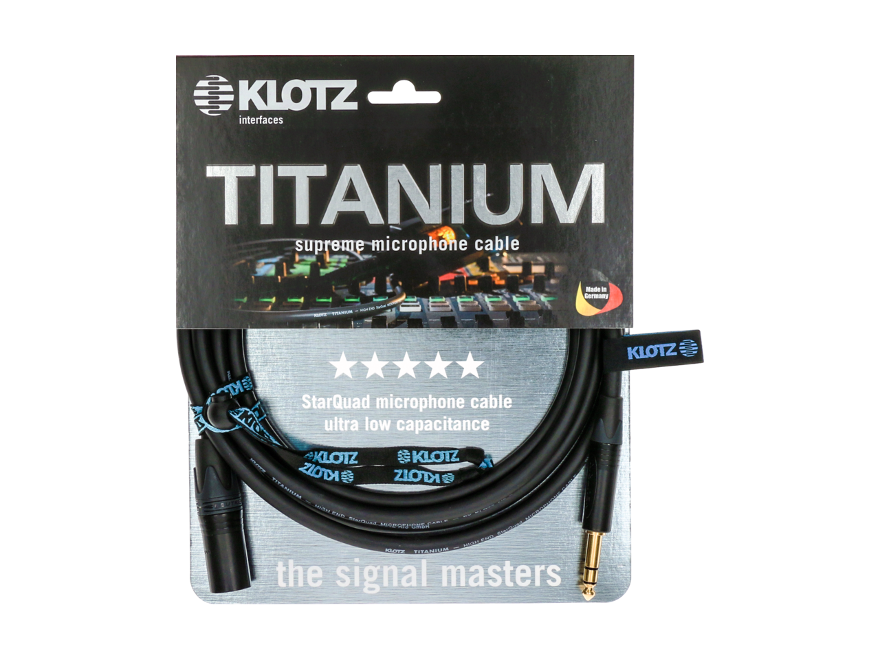 KLOTZ Titanium audio cable bk 1m