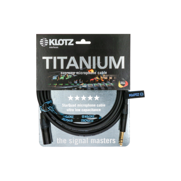 KLOTZ Titanium audio cable bk 5m