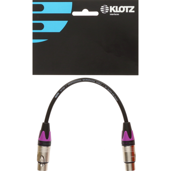 KLOTZ XLR 3p. F/F adapter 0,2m