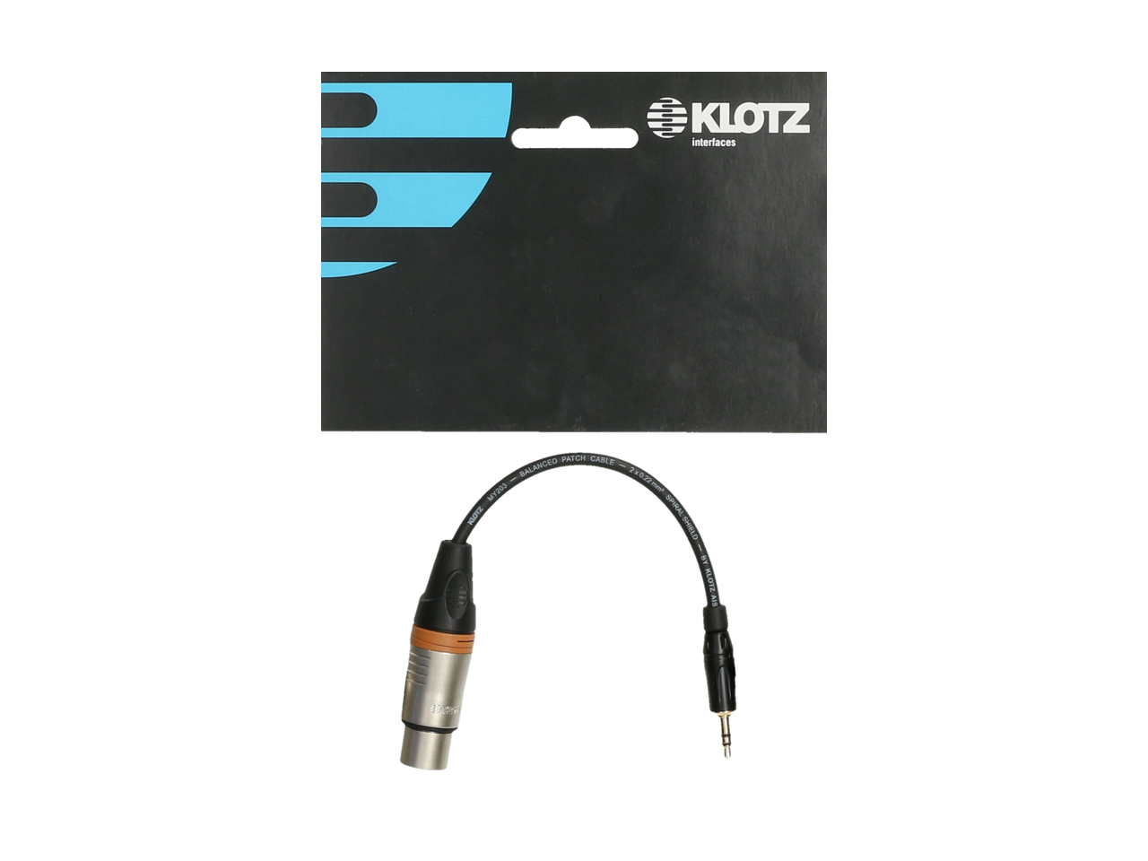 KLOTZ XLR F-Jack 3,5 st. Adapt. 0,2m