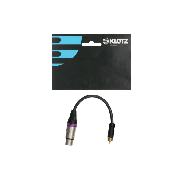 KLOTZ XLR F-Cinch M st. adapter 0,2m
