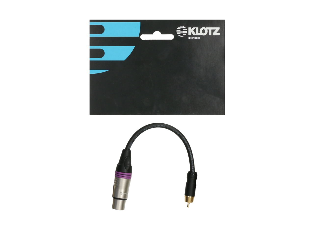 KLOTZ XLR F-Cinch M st. adapter 0,2m