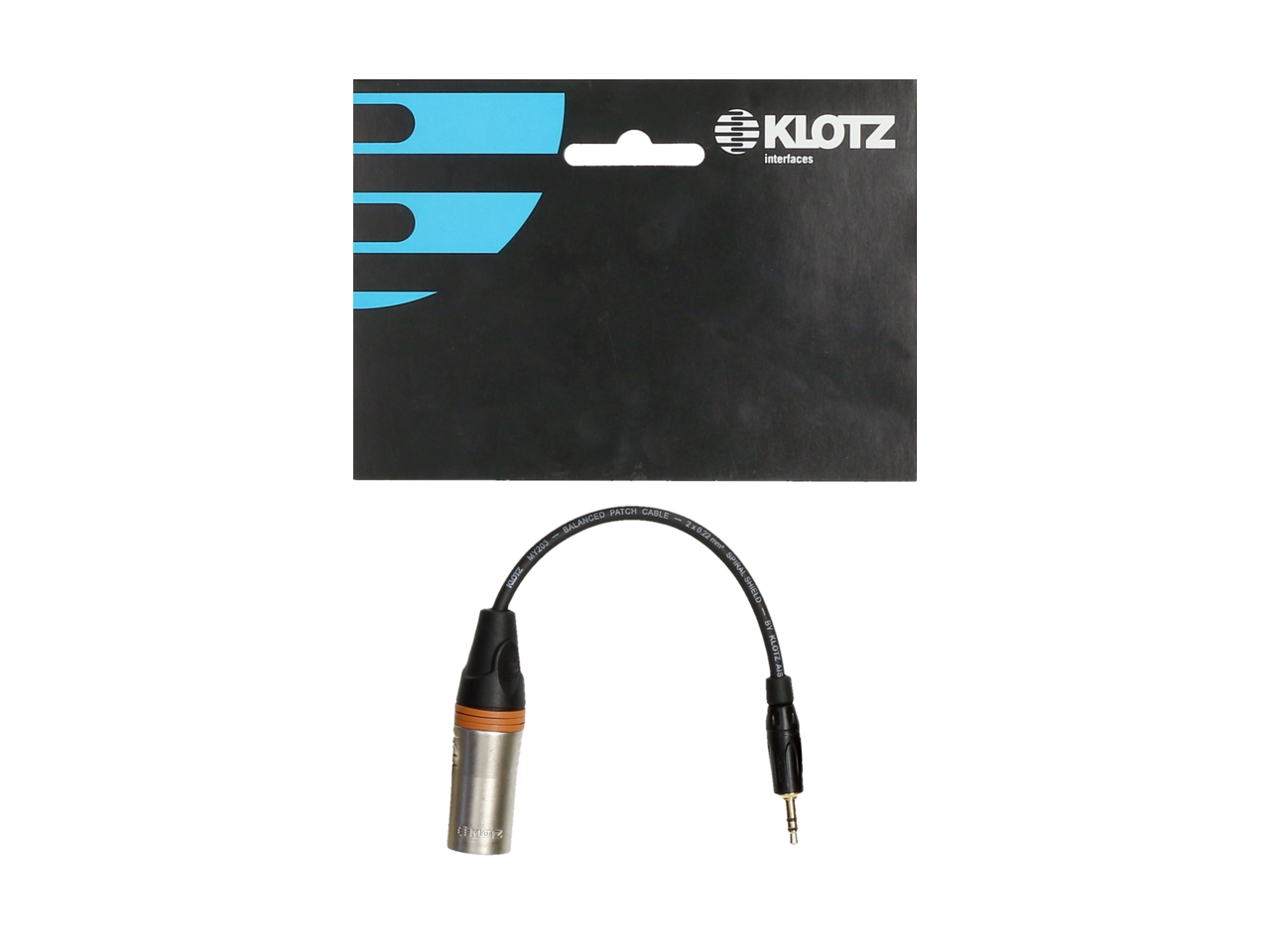 KLOTZ XLR M-Jack 3,5 st. Adapt. 0,2m