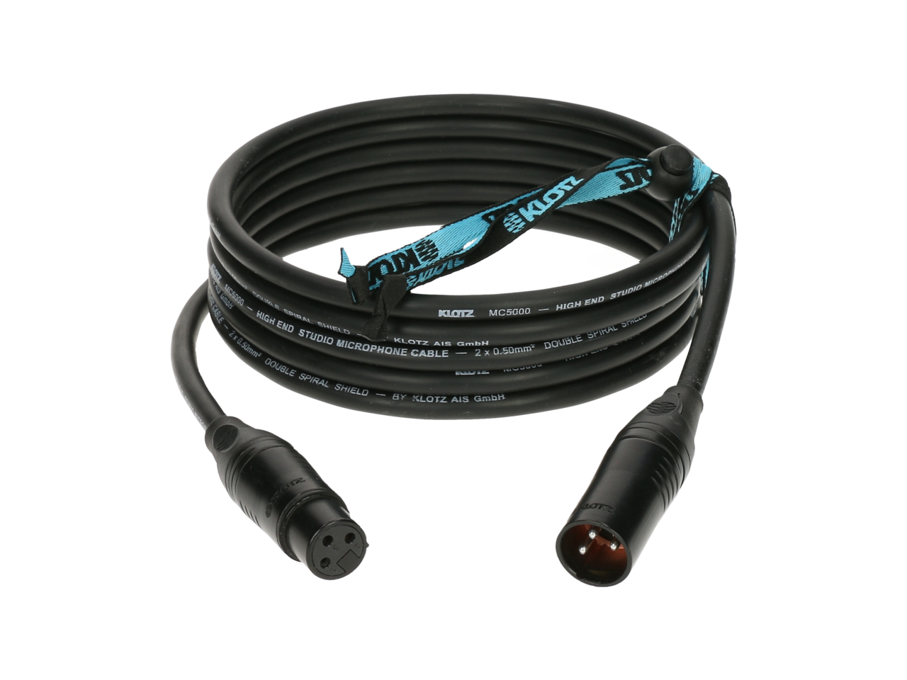 KLOTZ M5 Microfoon Kabel bk 0,6m met Klotz connector, foto 2 van 3