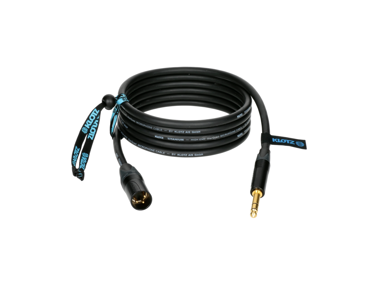 KLOTZ Titanium audio cable bk 1m, foto 2 van 3