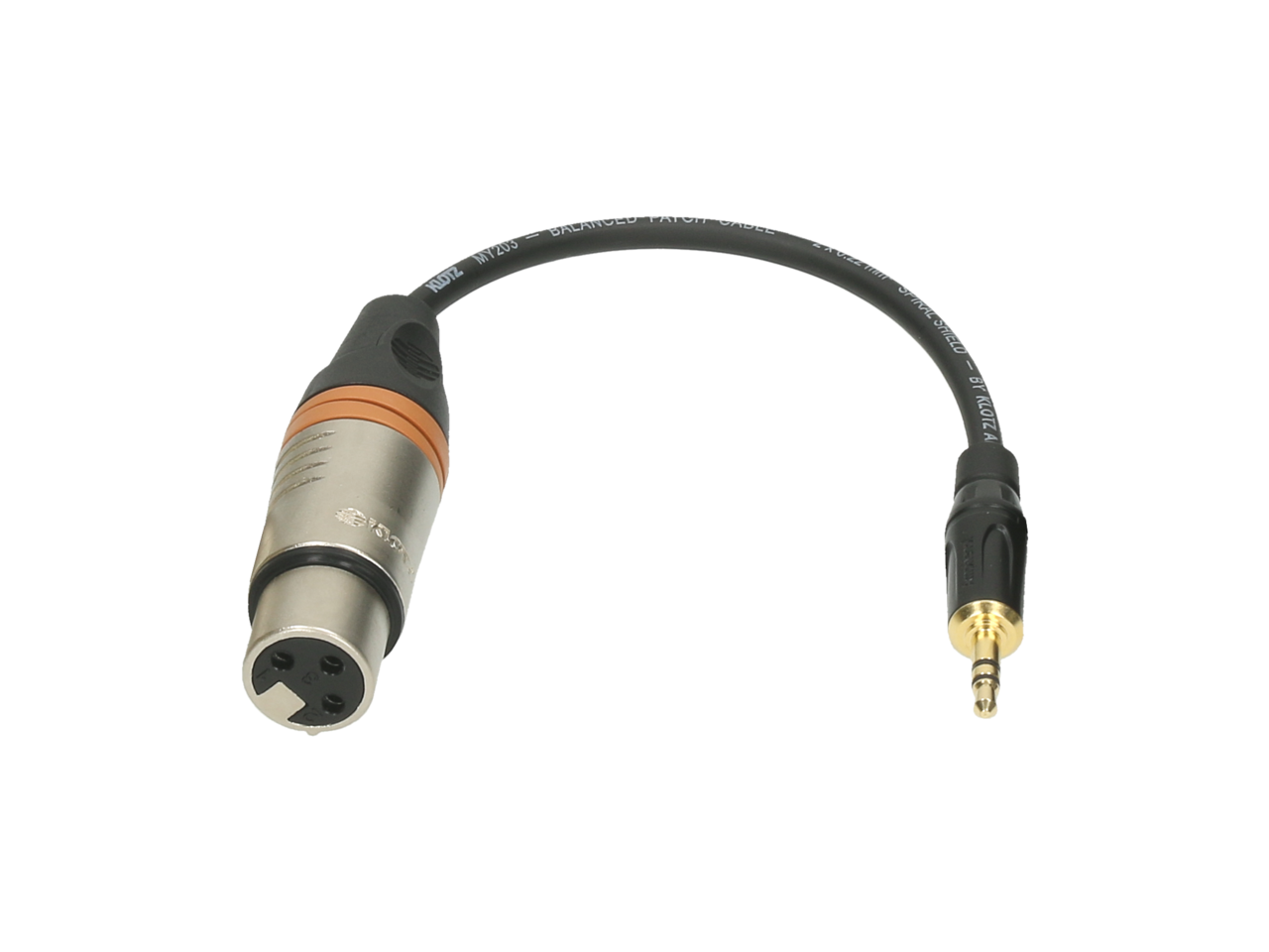 KLOTZ XLR F-Jack 3,5 st. Adapt. 0,2m, foto 2 van 2
