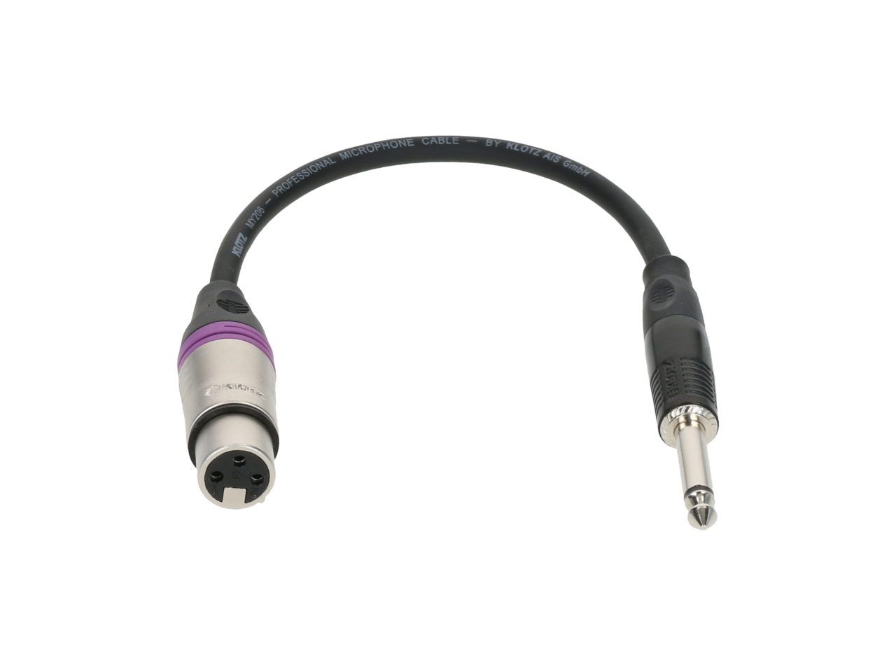 KLOTZ XLR F-Jack 1/4"mo. Adapt. 0,2m, foto 2 van 2