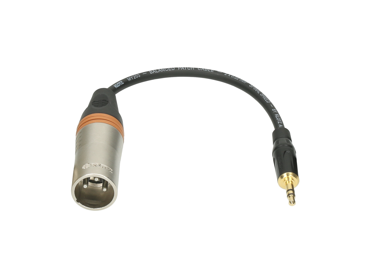 KLOTZ XLR M-Jack 3,5 st. Adapt. 0,2m, foto 2 van 2