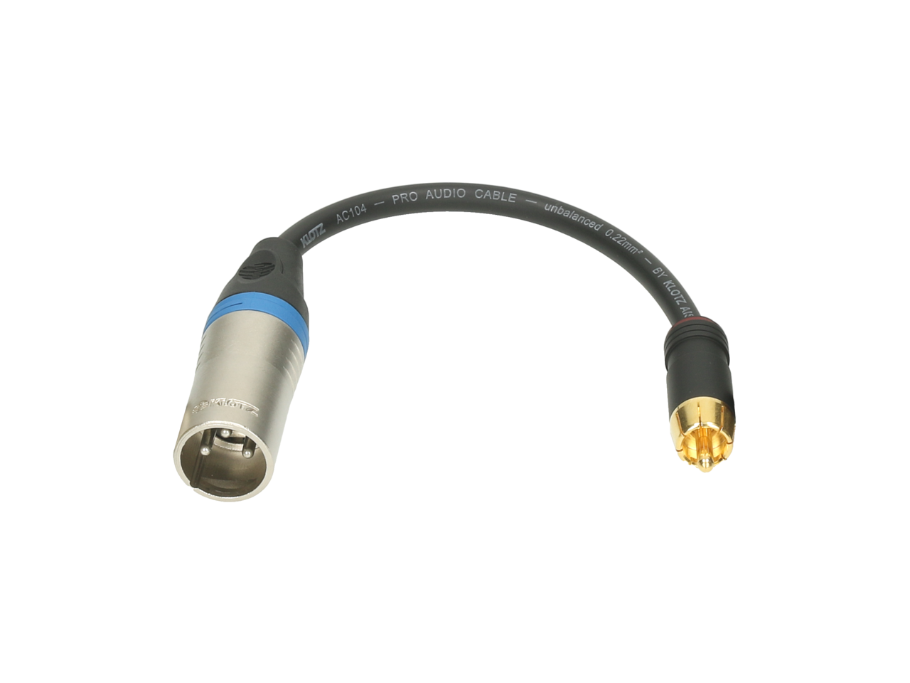 KLOTZ XLR M-Cinch M st. adapter 0,2m, foto 2 van 2