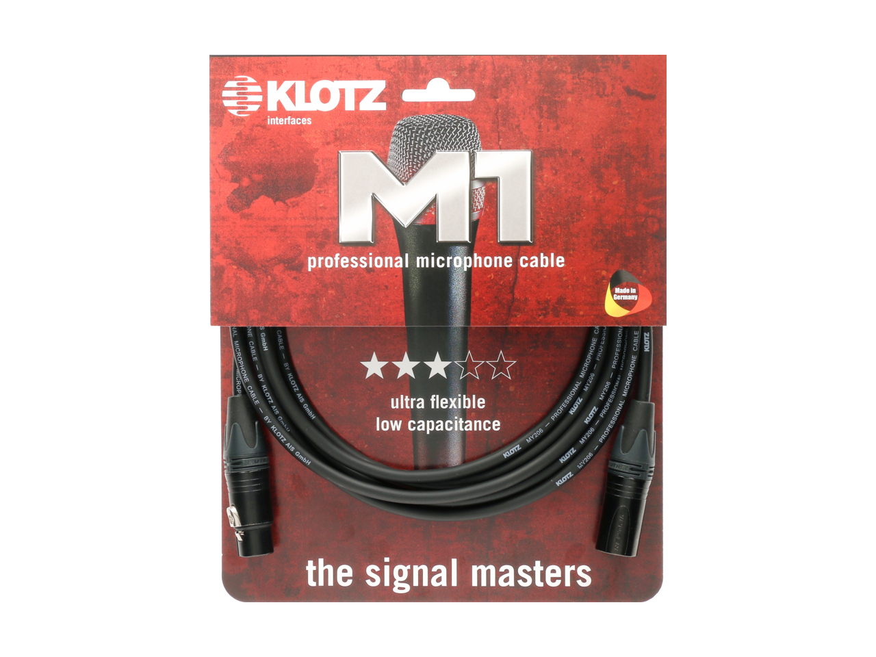 KLOTZ M1 Mic Cable bk 1 m XLR 3p. F/M, foto 5 van 5