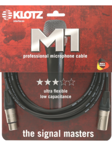 KLOTZ M1 Mic Cable bk 0,5meter - nikkel