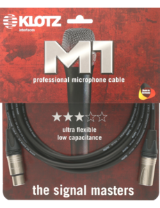 KLOTZ M1 Mic Cable bk 15 meter - nickel-plated