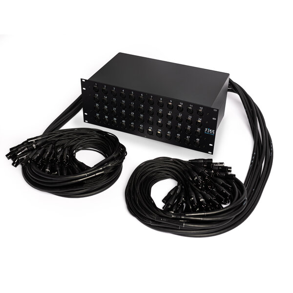 ZiKe Labs Rack splitter with hardwired fanouts, 48ch Plus