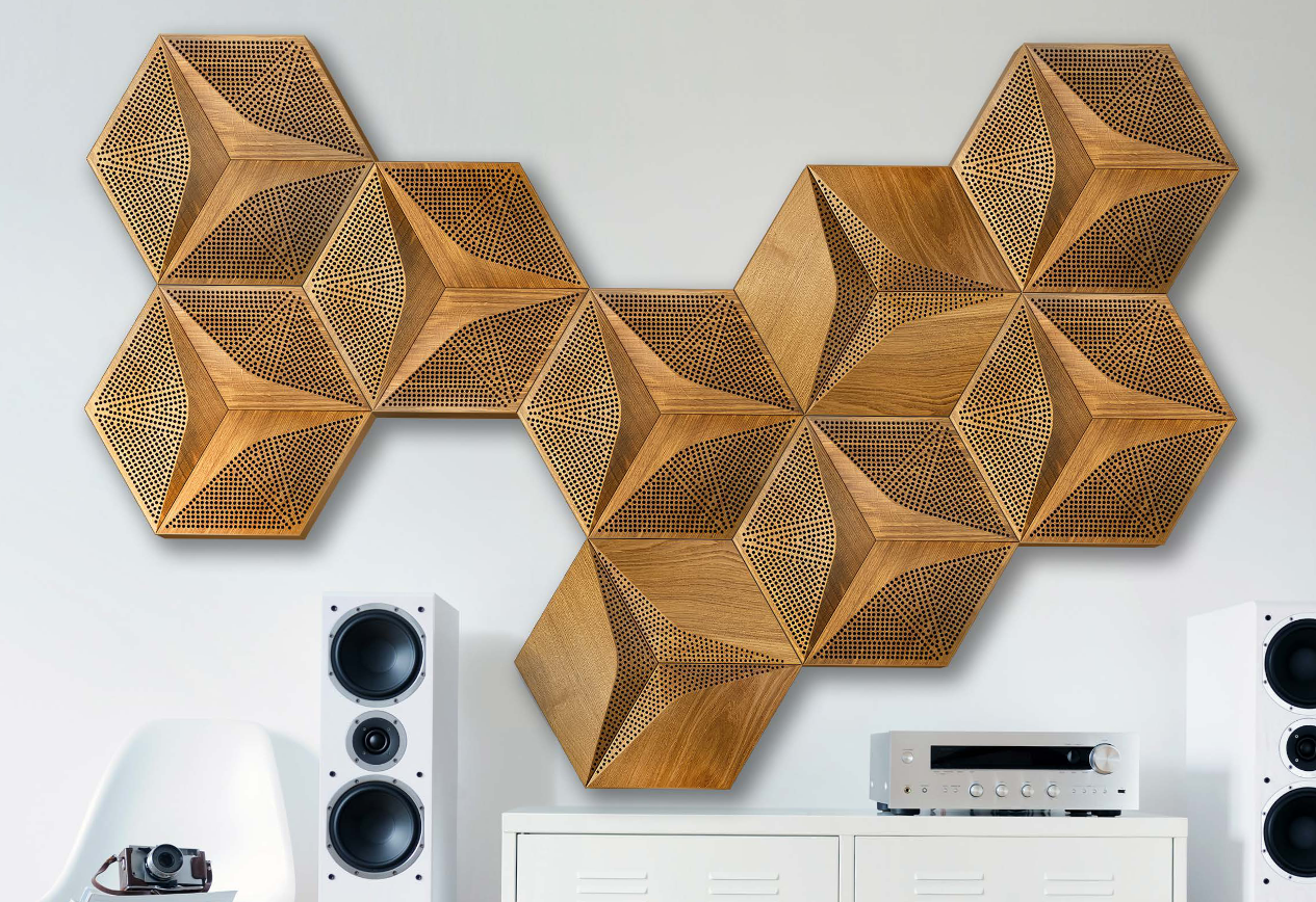 Form at Wood CM-A HEXAGO TRIANGLE EXTERNAL OAK, foto 4 van 6