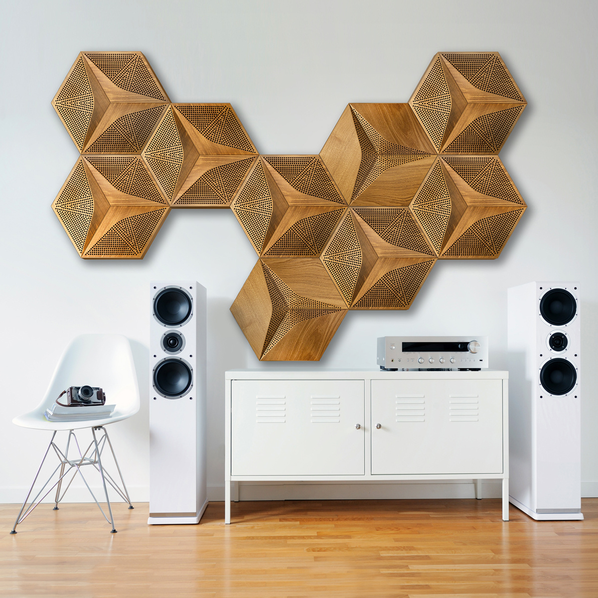 Form at Wood CM-A HEXAGO TRIANGLE EXTERNAL OAK, foto 6 van 6