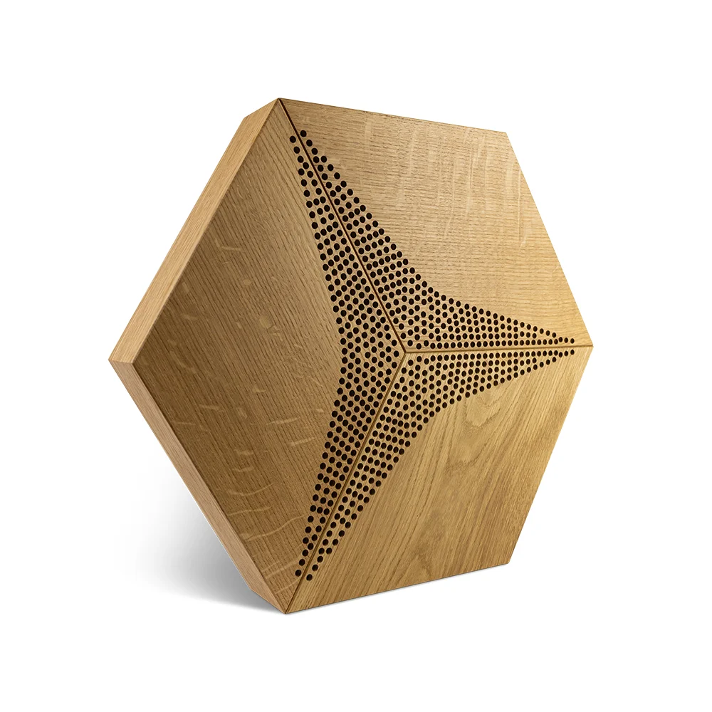 Form at Wood CM-D HEXAGO FLAT TRIANGLE INTERNAL AMERICAN WALNUT, foto 2 van 6