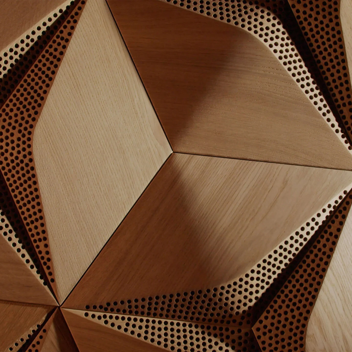 Form at Wood CM-D HEXAGO TRIANGLE INTERNAL OAK, foto 5 van 6
