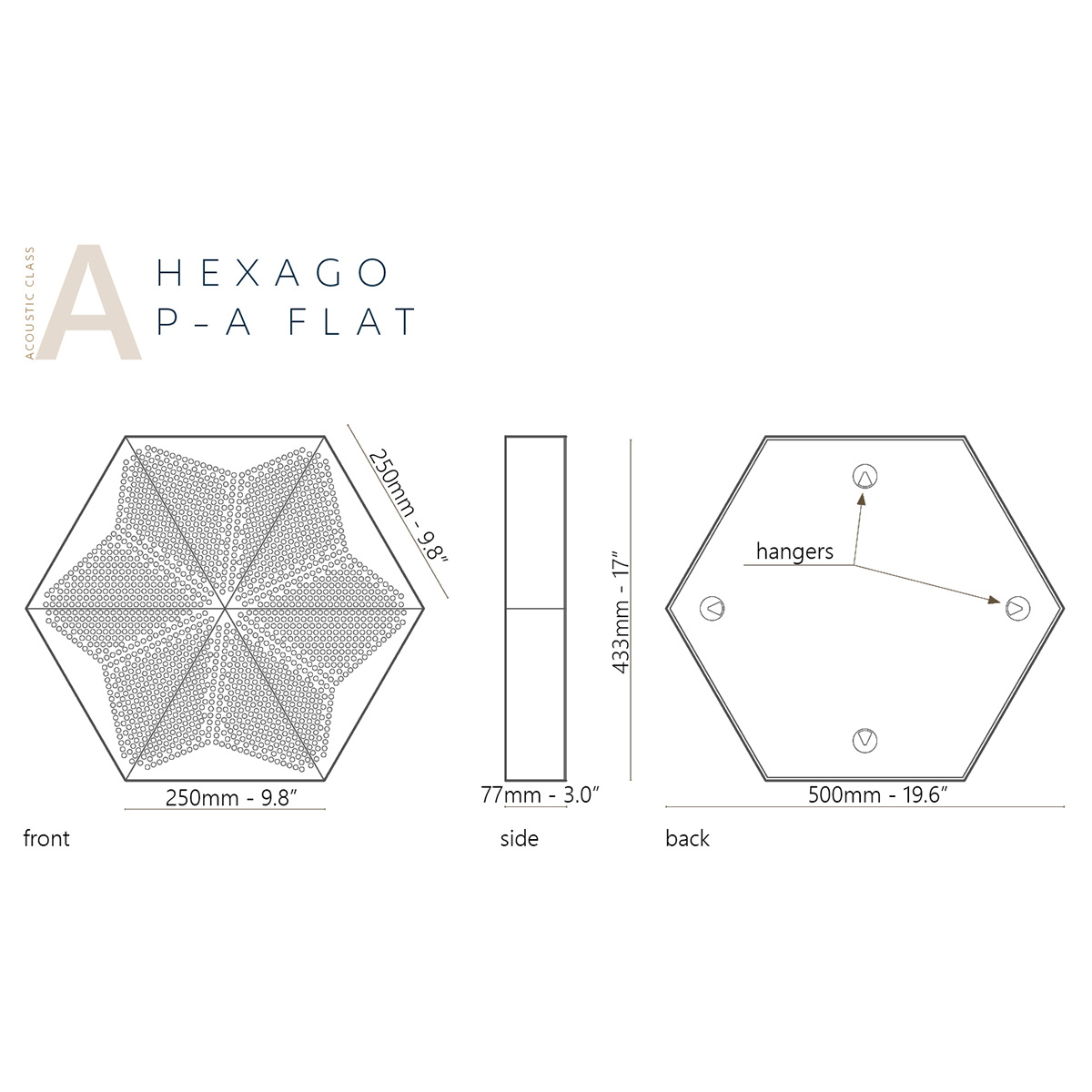 Form at Wood P-A HEXAGO FLAT STAR ASH, foto 3 van 3