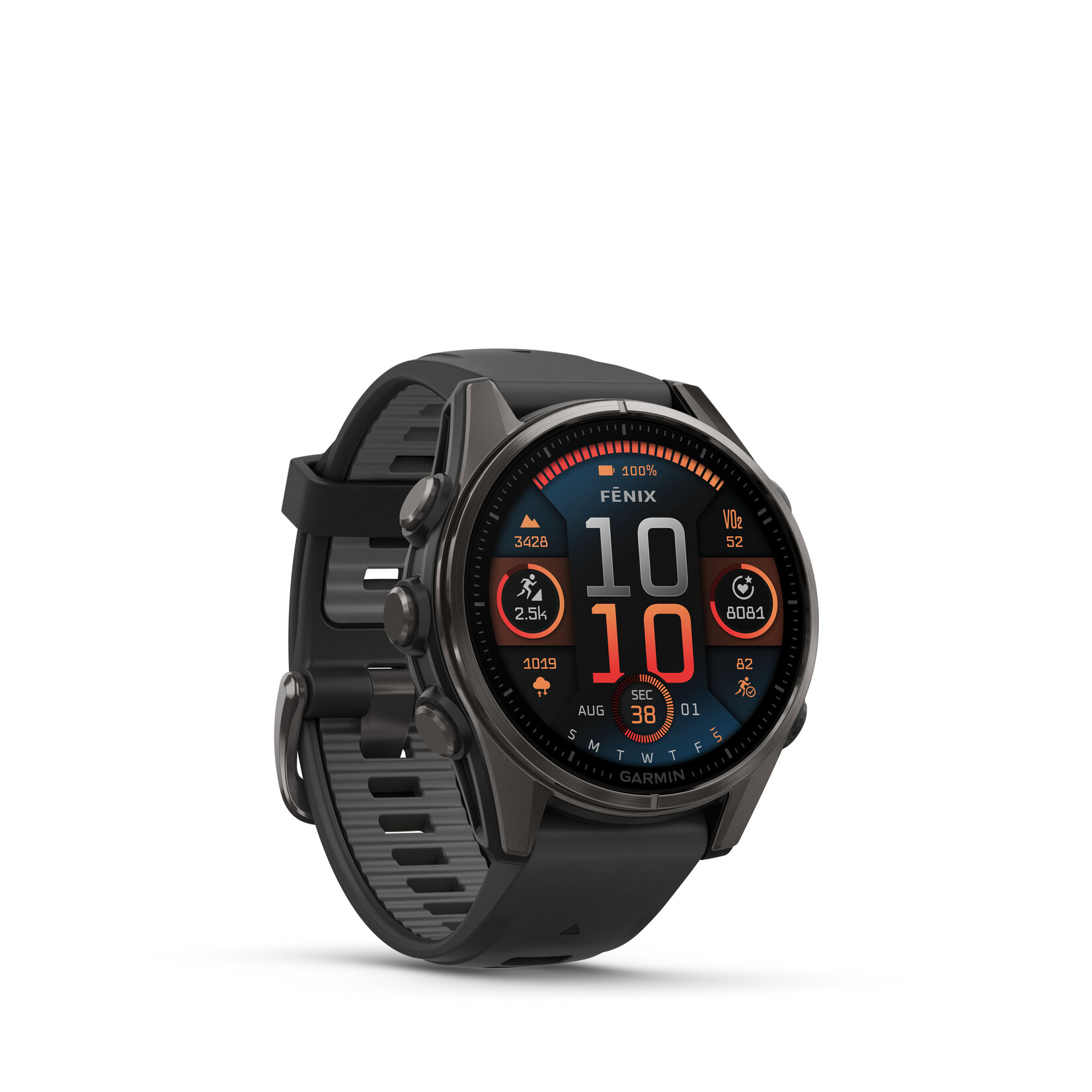 Fēnix® 8 - 43 mm, AMOLED Sapphire, Carbon grey DLC-titanium