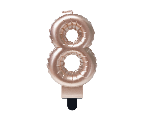 Bougie Anniversaire 1 An Rose Gold 10cm
