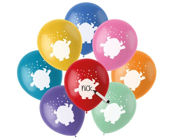 10 Ballons de Baudruche Multicolore Anniversaire 60 ans - Jour de