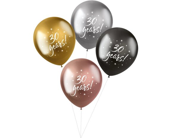 Ballons 30 ans 33cm 4pcs - Partywinkel