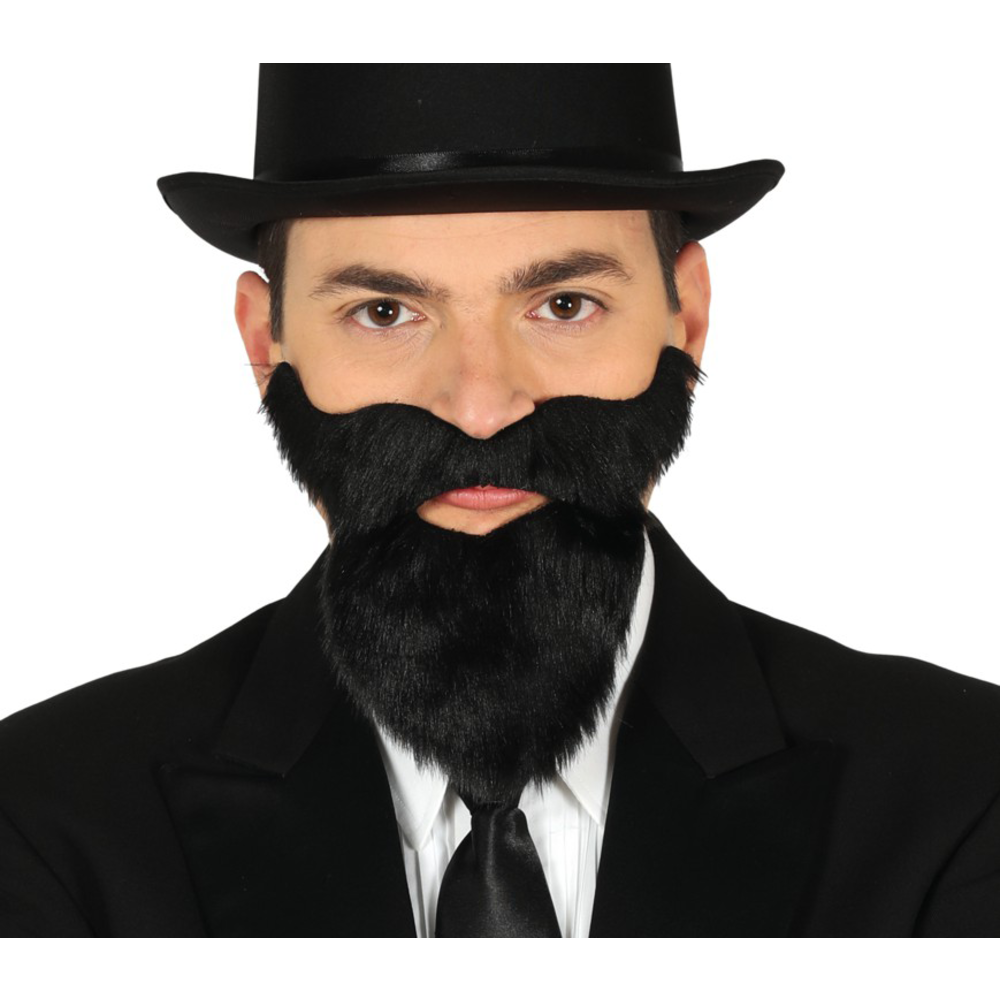 Barbe et moustache noires Partywinkel