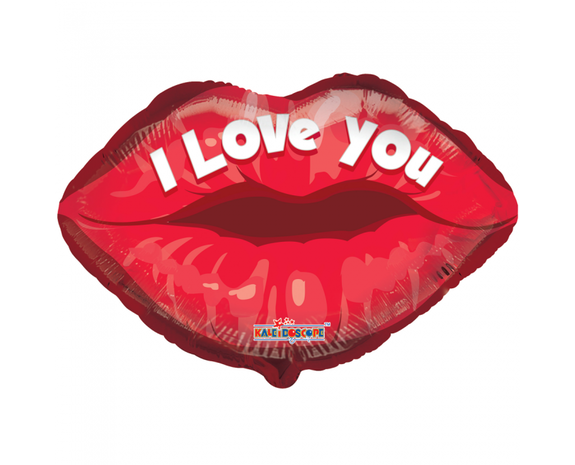 Ballon Coeur LOVE - blanc noir or rouge - 45 cm aluminium mylar helium