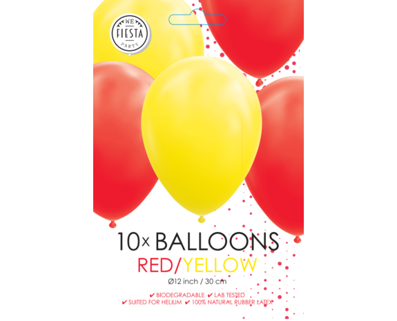Ballons jaunes 100 pièces 30cm