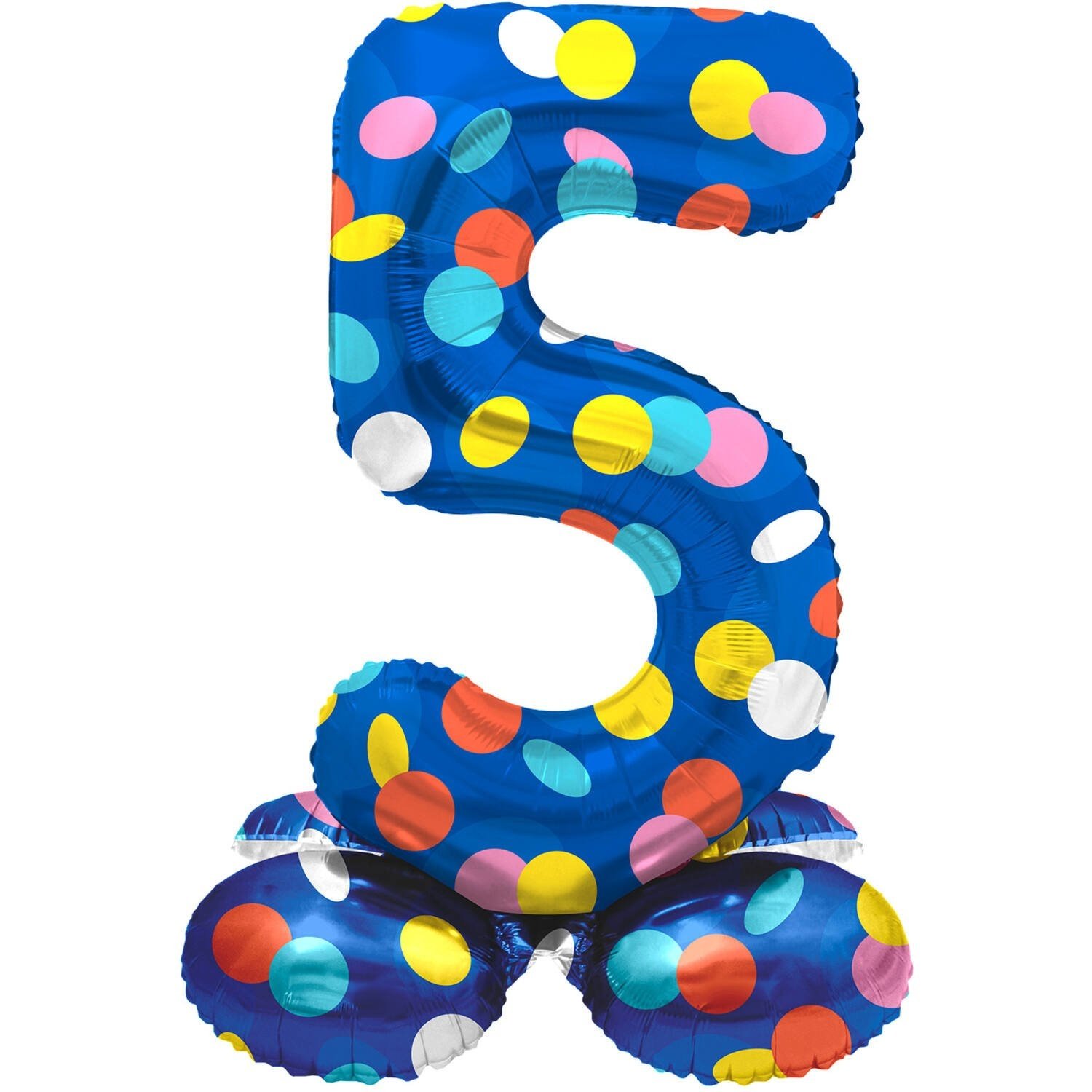 Ballon numéro 7 ans Splatters avec vide standard 72cm - Partywinkel