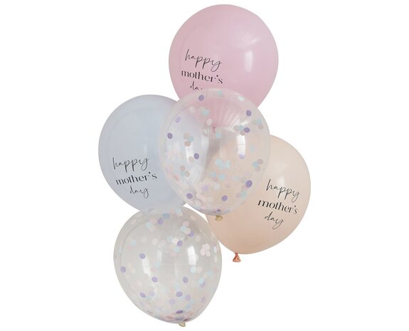 Ballons Standards (30cm) 60 Ans Noir-Blanc - Set de 5 Pièces