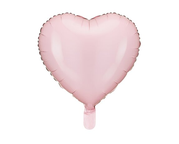 Ballon à l'hélium rose clair coeur 45cm - Partywinkel