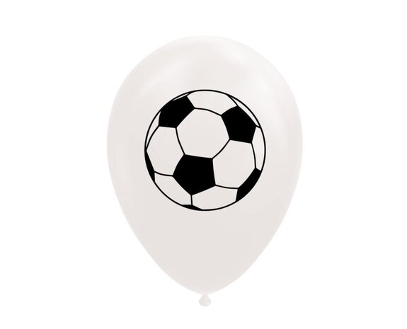 8 Ballons 12 football blanc - Partywinkel