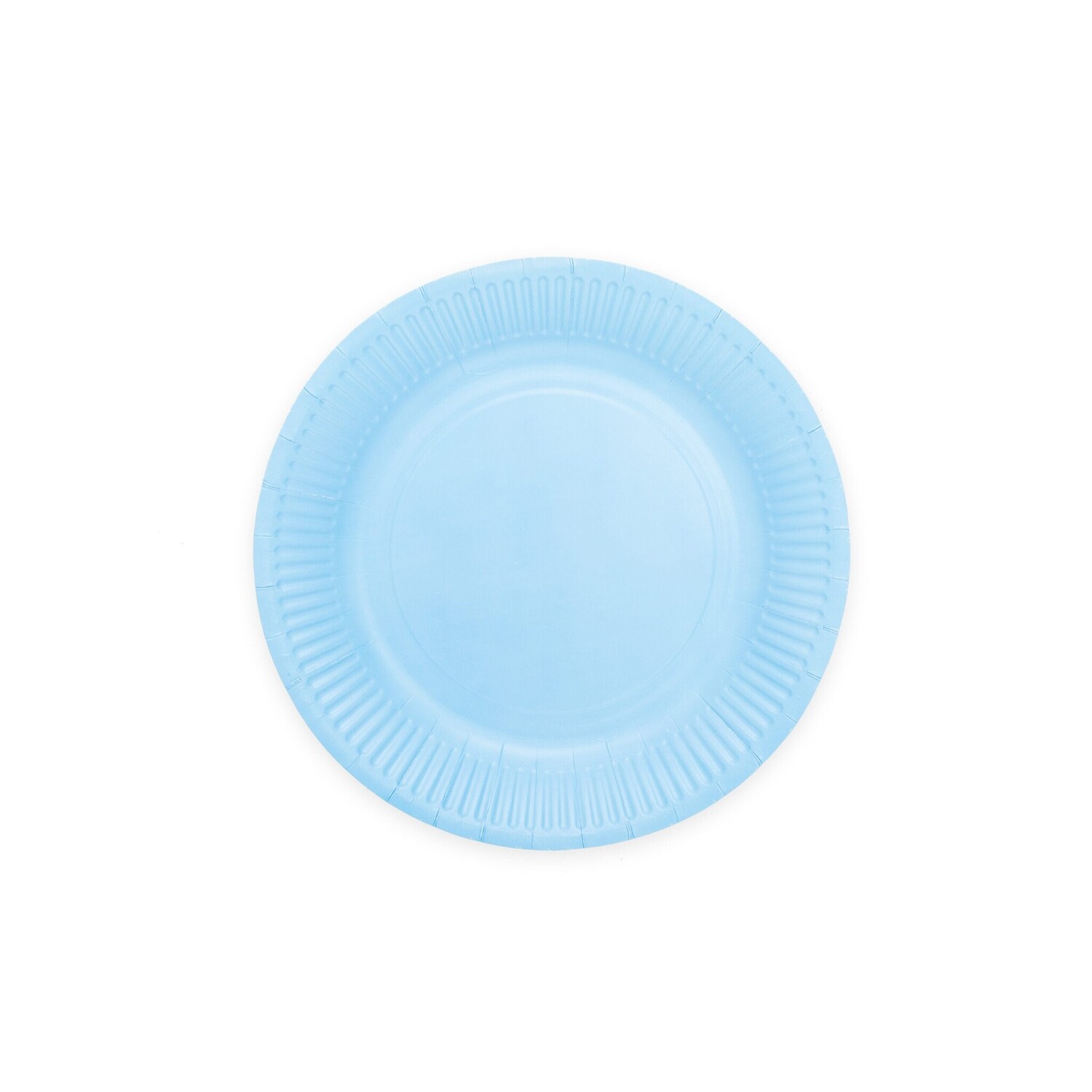 8 assiettes carton bleu clair