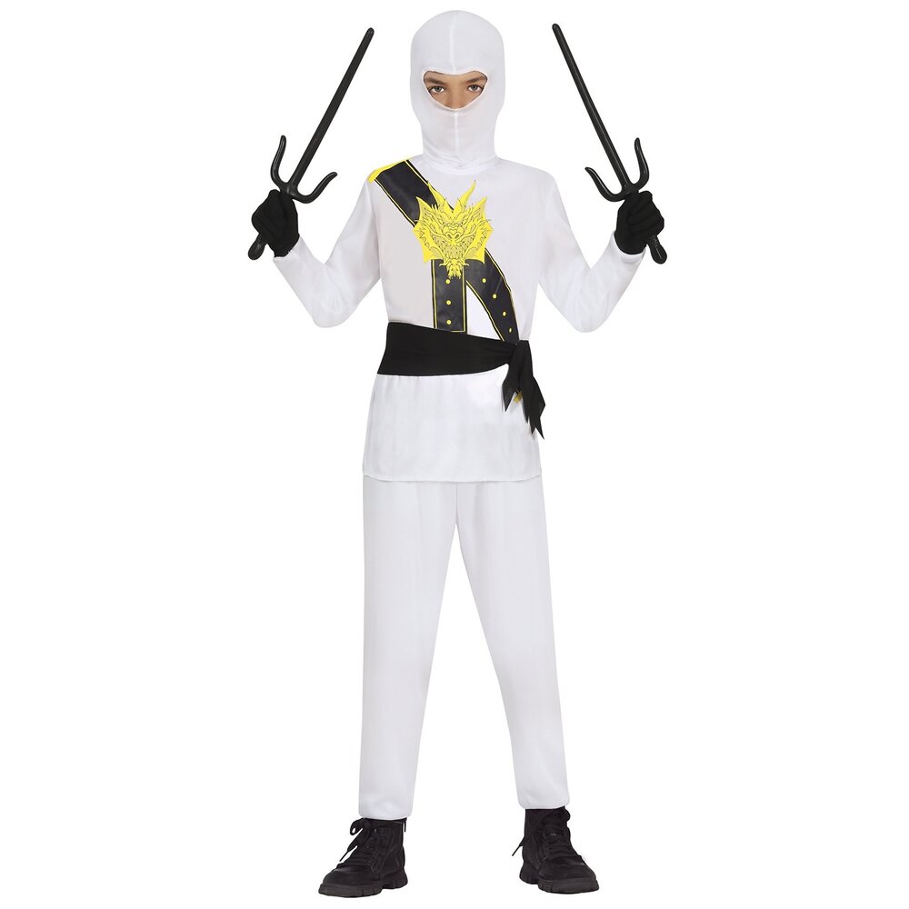 Déguisement ninja noir et jaune garçon